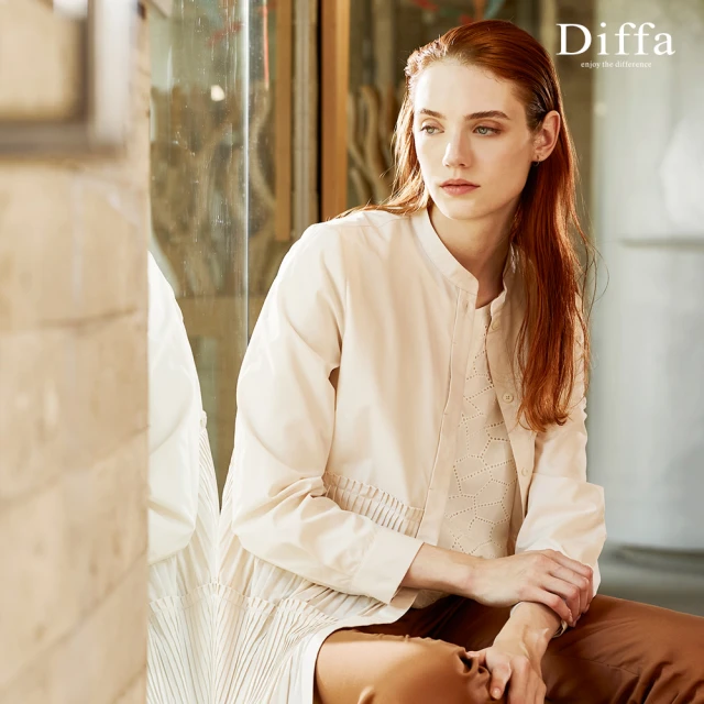 Diffa 精緻美型襯衫領設計上衣-女優惠推薦