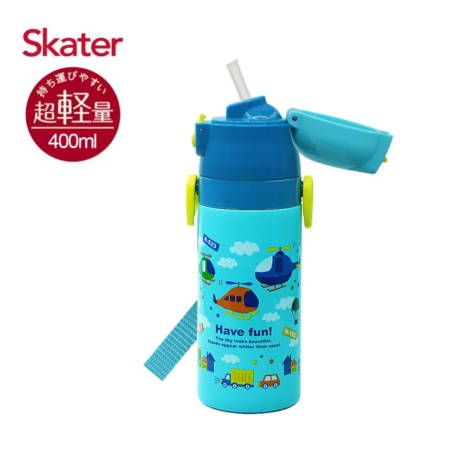 【Skater】吸管 不鏽鋼兒童保溫水壺(400ml)