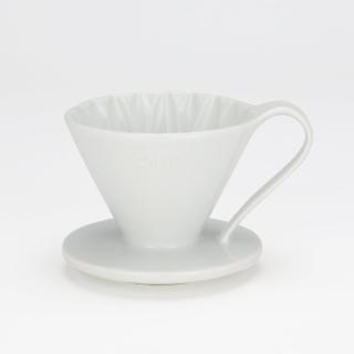 【CAFEC】日本三洋產業CAFEC 有田燒陶瓷花瓣濾杯 1-2杯份/白色(CFD-1WH)