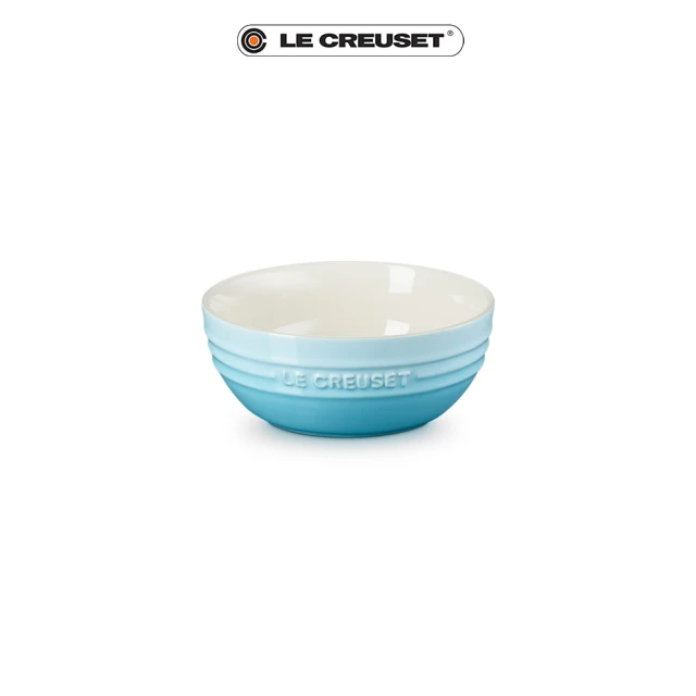 【Le Creuset】瓷器韓式湯碗14cm(水漾藍)