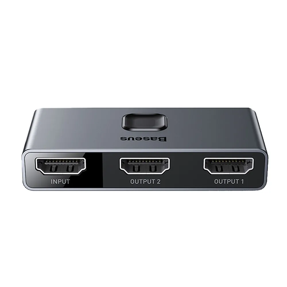 【BASEUS 倍思】HDMI雙向切換器(4K HD高清影像轉換 數字顯示 一鍵切換 轉換器)
