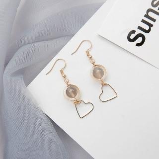 【Golicc】耳環 韓國 時尚感 心型(618 七夕 情人節 生日 飾品 耳釘 耳飾 耳墜 禮物)