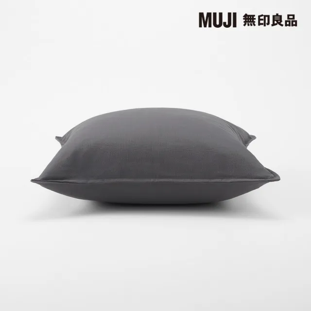 【MUJI 無印良品】牛津布坐墊套墨灰 55*59 cm用