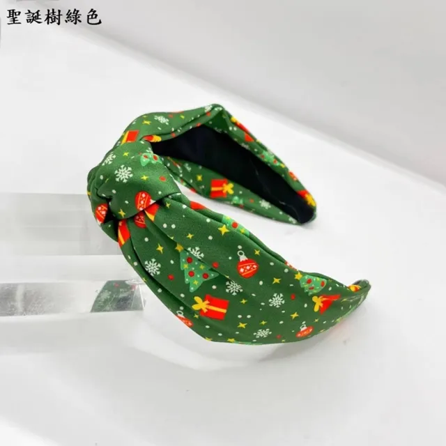 【巴黎精品】現貨+預購 髮箍布藝髮飾(立體打結聖誕節印花女飾品3色a1da11)