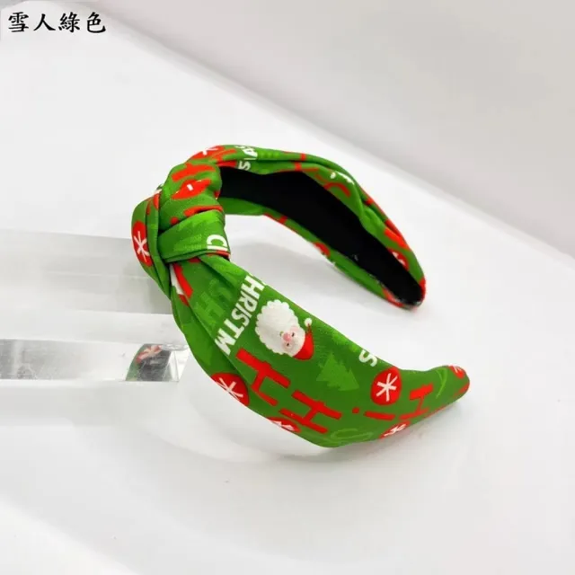 【巴黎精品】現貨+預購 髮箍布藝髮飾(立體打結聖誕節印花女飾品3色a1da11)