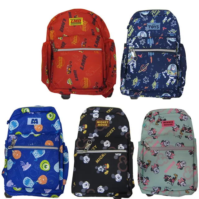 【SNOW.bagshop】CARS 玩具總動員 怪獸電力 米奇 米妮 後背包 小容量 胸扣 水瓶外袋口 加強護