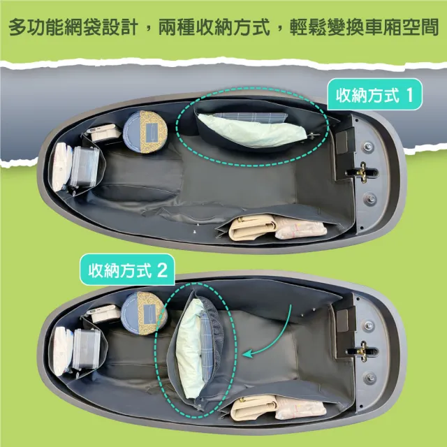 【GOGOBIZ】SYM DUKE 迪爵125 雙火星塞版 2026年版 機車置物袋 機車巧格袋 分隔收納(機車收納袋 巧格袋)