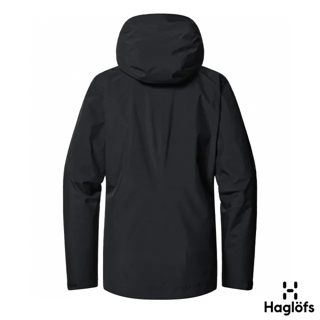 【Haglofs】女 Gran 兩件式防水刷毛保暖外套(黑色)