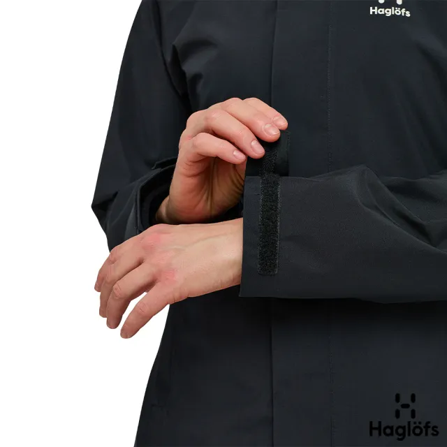【Haglofs】女 Gran 兩件式防水刷毛保暖外套(黑色)