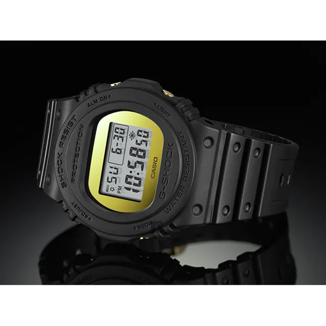 CASIO 卡西歐】G-SHOCK 35周年MIRROR DW-5700 經典王者手錶-鏡面金(DW
