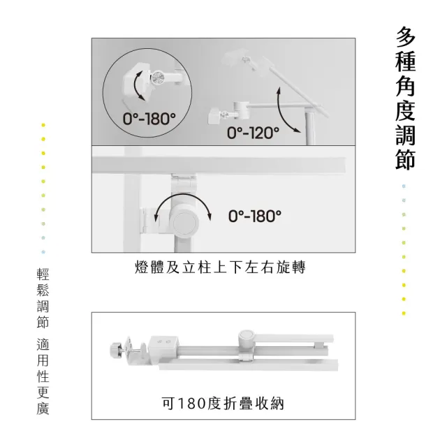 【KINYO】夾式護眼檯燈 40cm(PLED-7137)