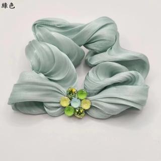 【巴黎精品】現貨+預購 髮圈水晶髮飾(韓版大腸圈時尚花朵女飾品6色a1da28)