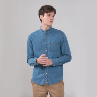 【JOHN HENRY】中山領長袖牛仔襯衫