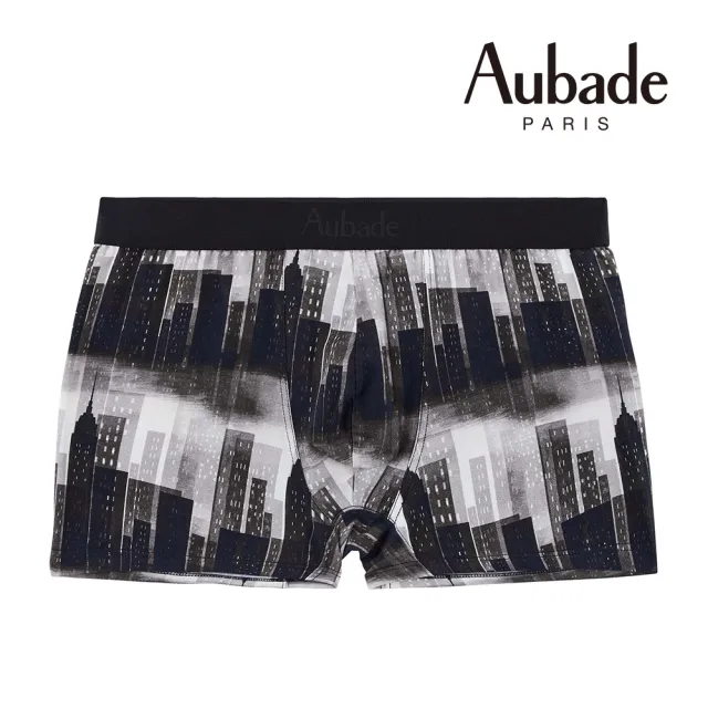 【Aubade】舒棉頂級莫代爾棉 彈性四角男褲 平口褲(街景-2324)