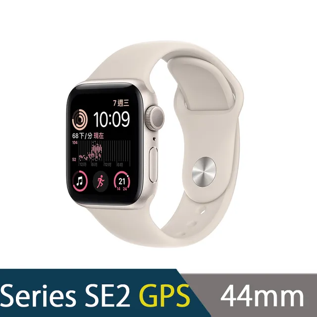 運動錶帶組 Apple 蘋果 Apple Watch SE2 GPS 44mm(鋁金屬錶殼搭配運動錶帶)