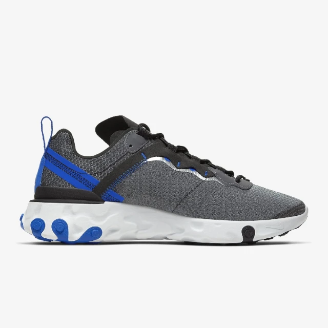 NIKE 耐吉NIKE 耐吉 休閒鞋 React Element 55 SE 男鞋 灰 藍 緩震 運動鞋(CI3831-003)