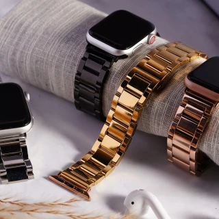 【ALL TIME 完全計時】Apple Watch S7/6/SE/5/4 42/44/45mm 精緻光感316L不鏽鋼錶帶_贈調錶帶工具