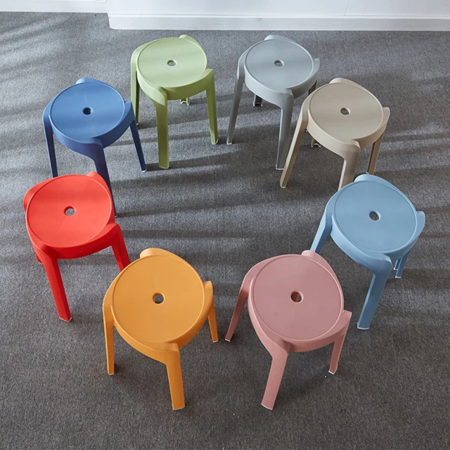 Josie 可疊放塑料凳子 圓凳 11色可選(椅凳 凳子 板