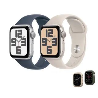 犀牛盾錶殼組【Apple 蘋果】Apple Watch SE2 2023 GPS 44mm(鋁金屬錶殼搭配運動型錶帶)