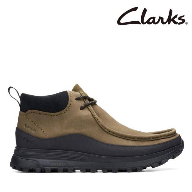 【Clarks】男靴 ATL TK Wall BT GTX 防水經典袋鼠鞋面休閒短靴(CLM74531B)