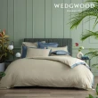【WEDGWOOD】500織長纖棉Bi-Color薩佛系列素色鬆緊床包-暖卡其(加大186x180cm)