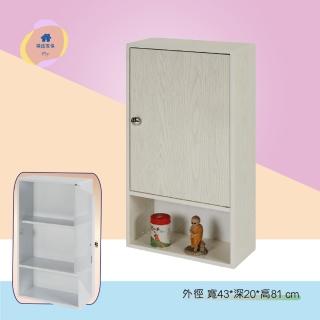 【·Fly· 飛迅傢俱】1.4尺浴室塑鋼吊櫃 單門收納櫃 置物櫃