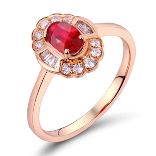 【禾美珠寶】天然紅寶石戒指YS528(18K金)
