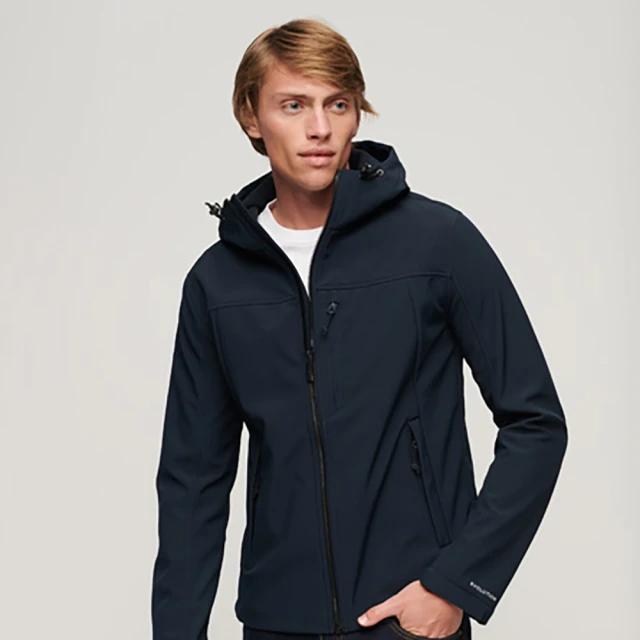 Superdry 男裝 長袖外套 Hooded Soft Shell(海軍藍)