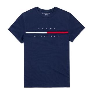 【Tommy Hilfiger】TOMMY 年度爆款經典Logo圖案短袖T恤 上衣-深藍色(平輸品/短T)