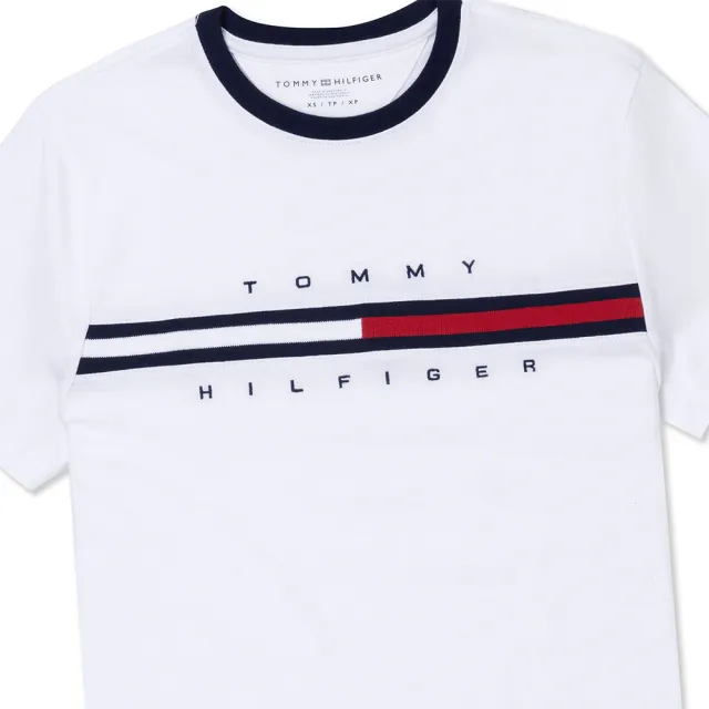 【Tommy Hilfiger】TOMMY 經典Logo圖案短袖T恤 上衣-白色(平輸品)