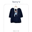 【betty’s 貝蒂思】洋娃娃拼布撞色連帽抽繩T-shirt(共二色)