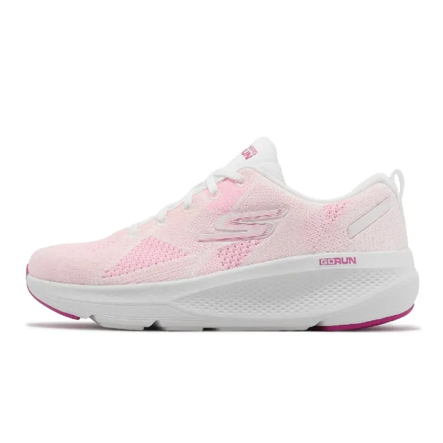 【SKECHERS】慢跑鞋 Go Run Elevate-Prizm 女鞋 粉紅 白 厚底 緩震 運動鞋(128346-WPK)
