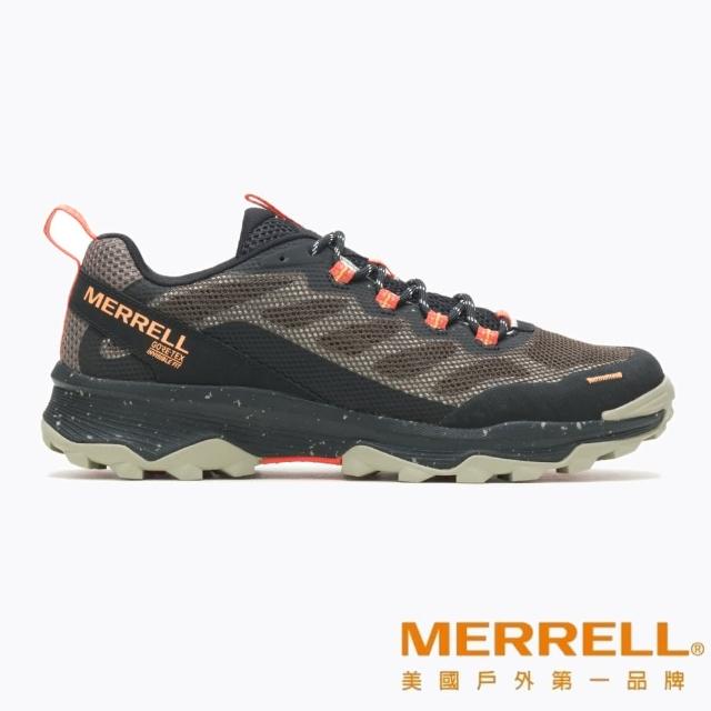 【MERRELL】SPEED STRIKE GORE-TEX 防水戶外健行鞋 黑橘 男(ML067245)