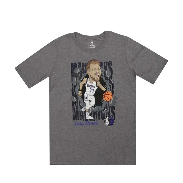 【NBA】NBA 青少年 球員印刷 短袖上衣 獨行俠隊 Luka Doncic 灰(WK2B7BC7DB10-MAVDL)