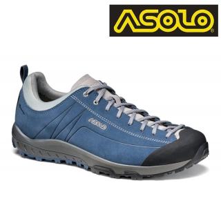 【ASOLO】男款 GTX 低筒輕量健走鞋 SPACE GV A40504/A697(防水透氣、輕量健行、黃金大底)