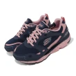 【SKECHERS】慢跑鞋 Pro-Resistance SRR 深藍 粉紅 女鞋 超回彈 弧型大底 運動鞋(896066-NVPK)