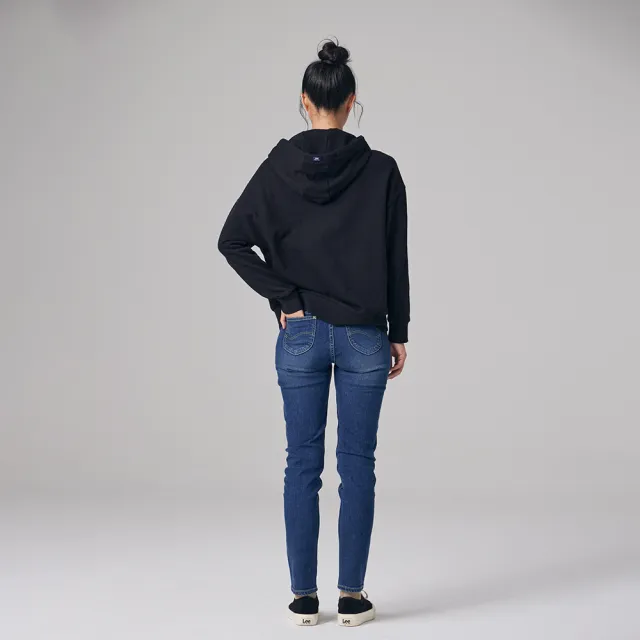 【Lee】女裝 長袖帽T / 胸前刺繡 LOGO 共2色 Oversized版型(LB330037K11 / LB330037K15)