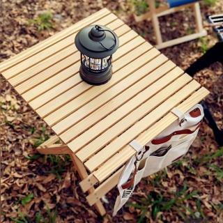 【May shop】露營camping折疊椅實木靠椅木質折疊桌