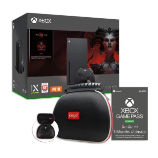 【Microsoft 微軟】Xbox Series X 暗黑破壞神4 IV 同捆主機+Game Pass三個月(附手把包)