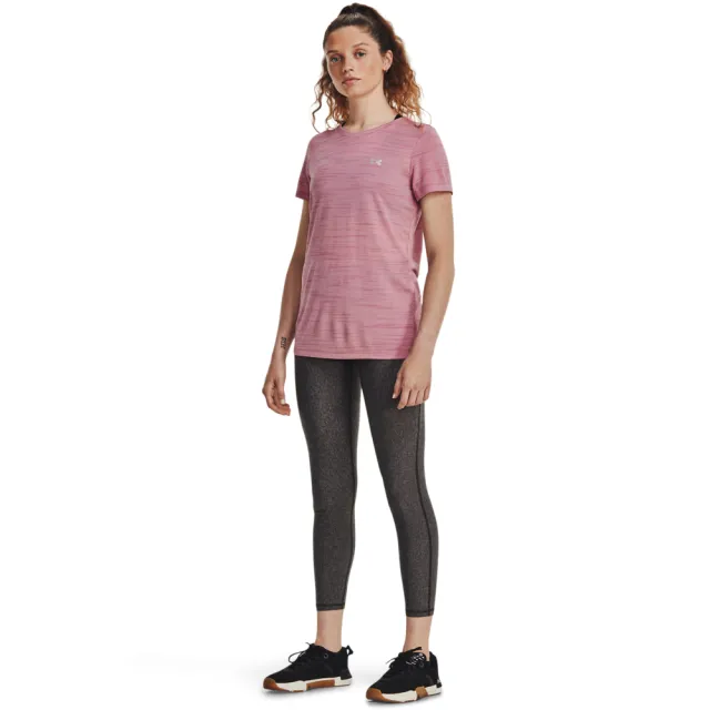 【UNDER ARMOUR】UA 女 Tech Tiger短T-Shirt _1376937-697(霧粉色)