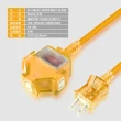 【PowerSync 群加】2P 1擴3插工業用動力延長線/黃色/5m(TU3C4050)