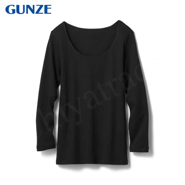 【Gunze 郡是】日本製 抗菌消臭 純棉保暖 U領發熱衣 衛生衣-女(吸濕消臭)