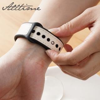 【ALL TIME 完全計時】Apple Watch 38/40/41/42（S10）mm 釘扣造型皮革拚矽膠錶帶