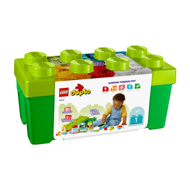 【LEGO 樂高】得寶系列 10913 顆粒盒(學齡前 嬰兒玩具 大顆粒 玩具車)