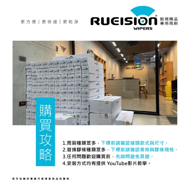 【RUEISION 銳視雨刷】BMW 6系列 F12 F13 F06 G32 雨刷(務必確認接頭)