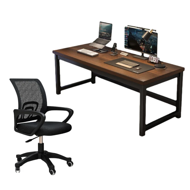 樂邦樂邦 120cm辦公桌+辦公椅(案腦桌 工作桌 椅子 電腦椅)