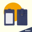 【證件收納】多功能識別證件零錢包套繩組-深藍色(卡夾 卡套 收納 名片夾 工作證 證件套 悠遊卡套 信用卡套)