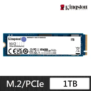 【Kingston 金士頓】Kingston 1TB NV2 M.2 2280 PCIe 4.0 Gen 3/4 NVMe SSD 固態硬碟(SNV2S/1000G)