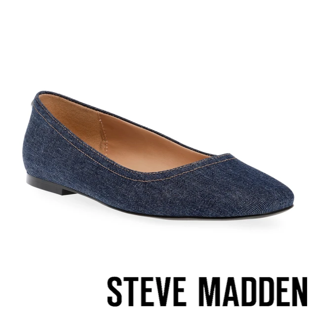 STEVE MADDENSTEVE MADDEN IRYNA 皮革平底娃娃鞋(牛仔藍)