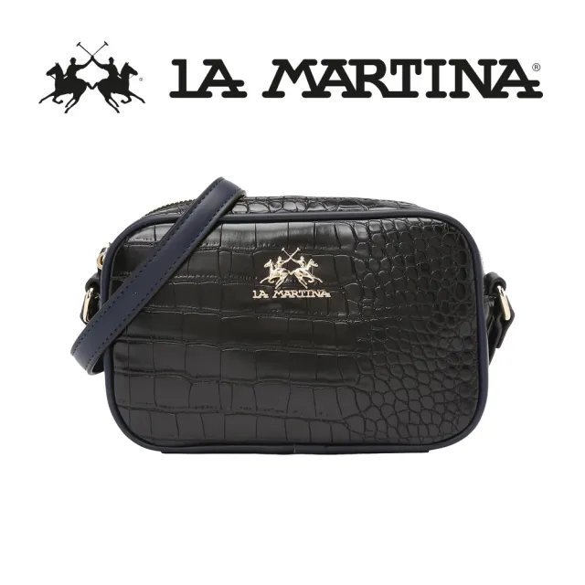 【LA MARTINA】雙11 義大利原裝進口 限量2折 頂級金標鱷魚紋皮革肩背包 1027P 全新專櫃展示品